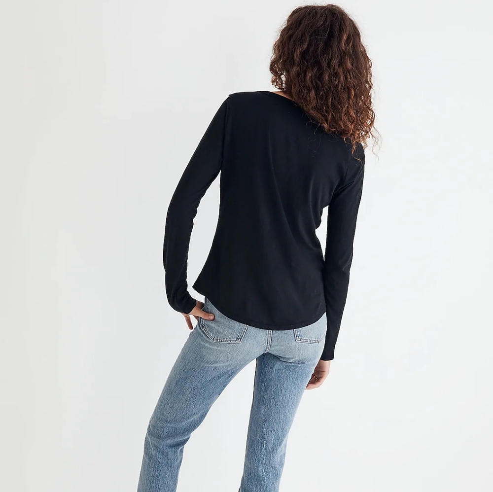 Madewell - Whisper Long sleeve Crew - XS NWT - Picture 2 of 3